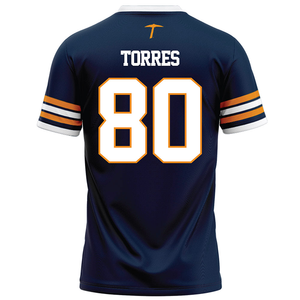 UTEP - NCAA Football : Marcus Torres - Navy Football Jersey