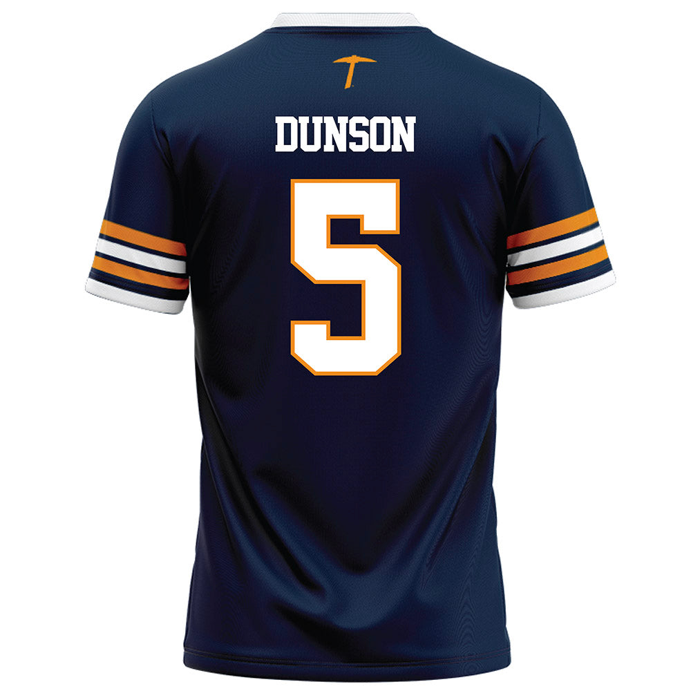 UTEP - NCAA Football : Tray Dunson - Navy Football Jersey