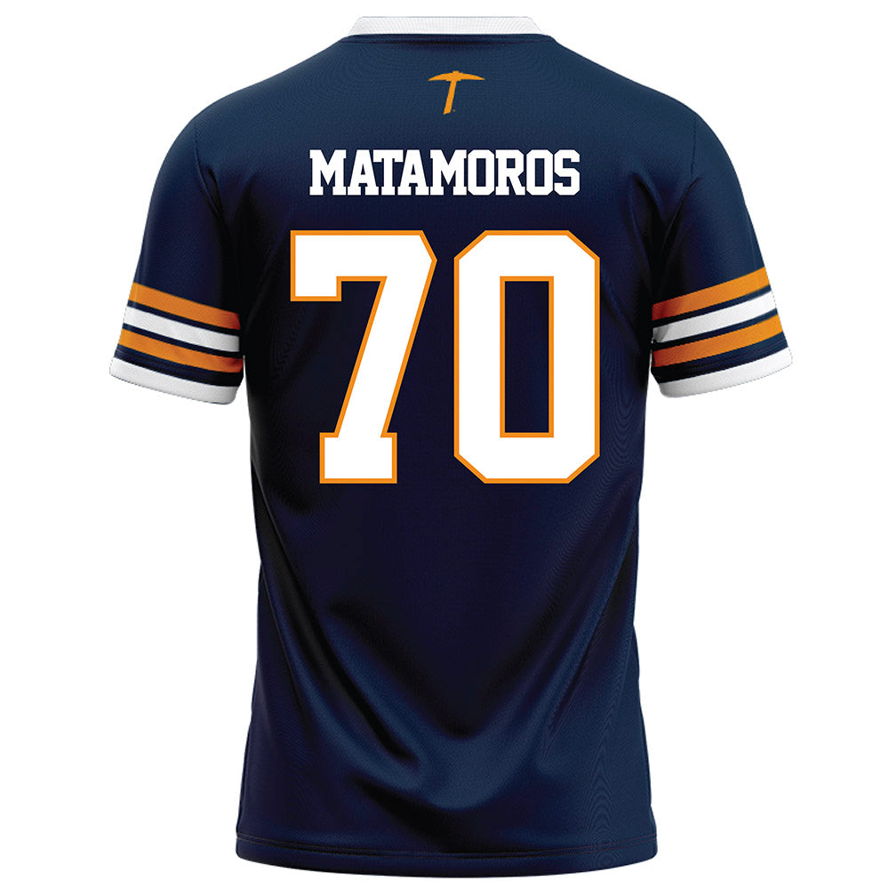 UTEP - NCAA Football : Luka Matamoros - Navy Football Jersey