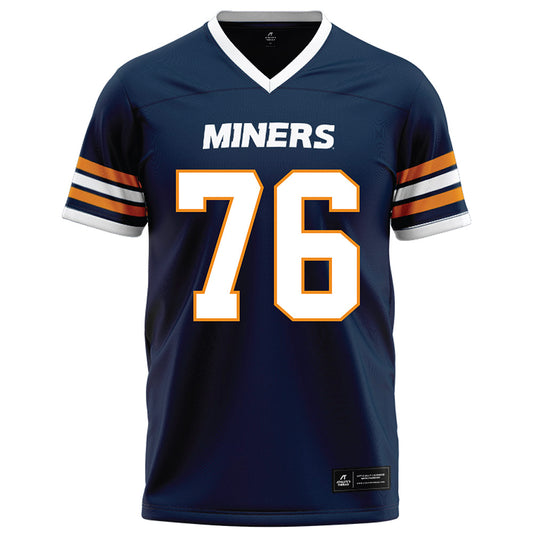 UTEP - NCAA Football : Diego De La Cruz - Navy Football Jersey-0