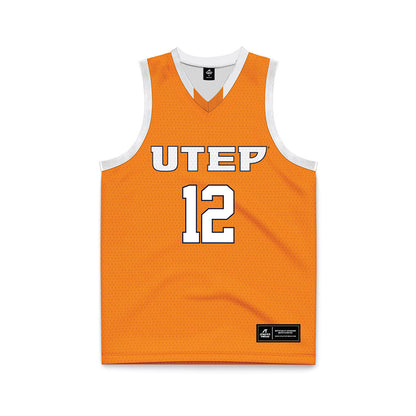 UTEP - Men's Basketball Legends : Stefon Jackson - Orange Basketball Jersey-0