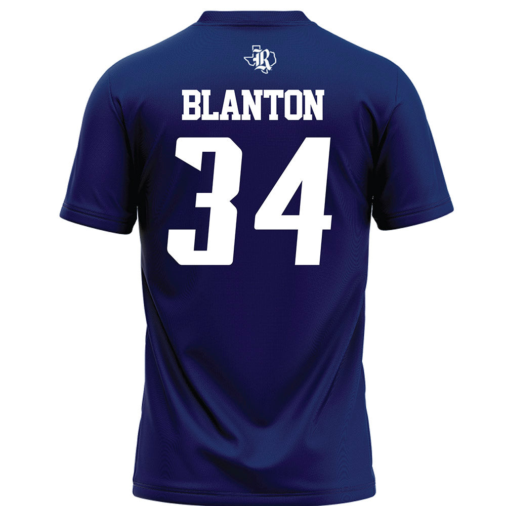 Rice - NCAA Football : Kaleb Blanton - Navy Blue Football Jersey-1