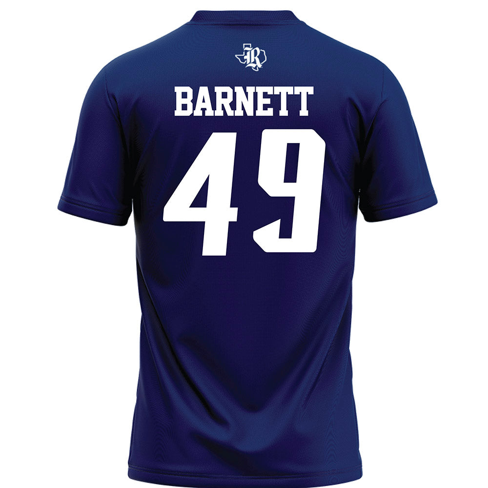 Rice - NCAA Football : Micah Barnett - Navy Blue Football Jersey-1