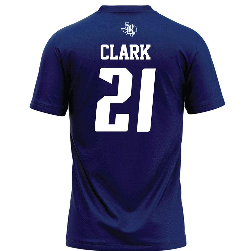 Rice - NCAA Football : Jamarion Clark - Navy Blue Football Jersey-1