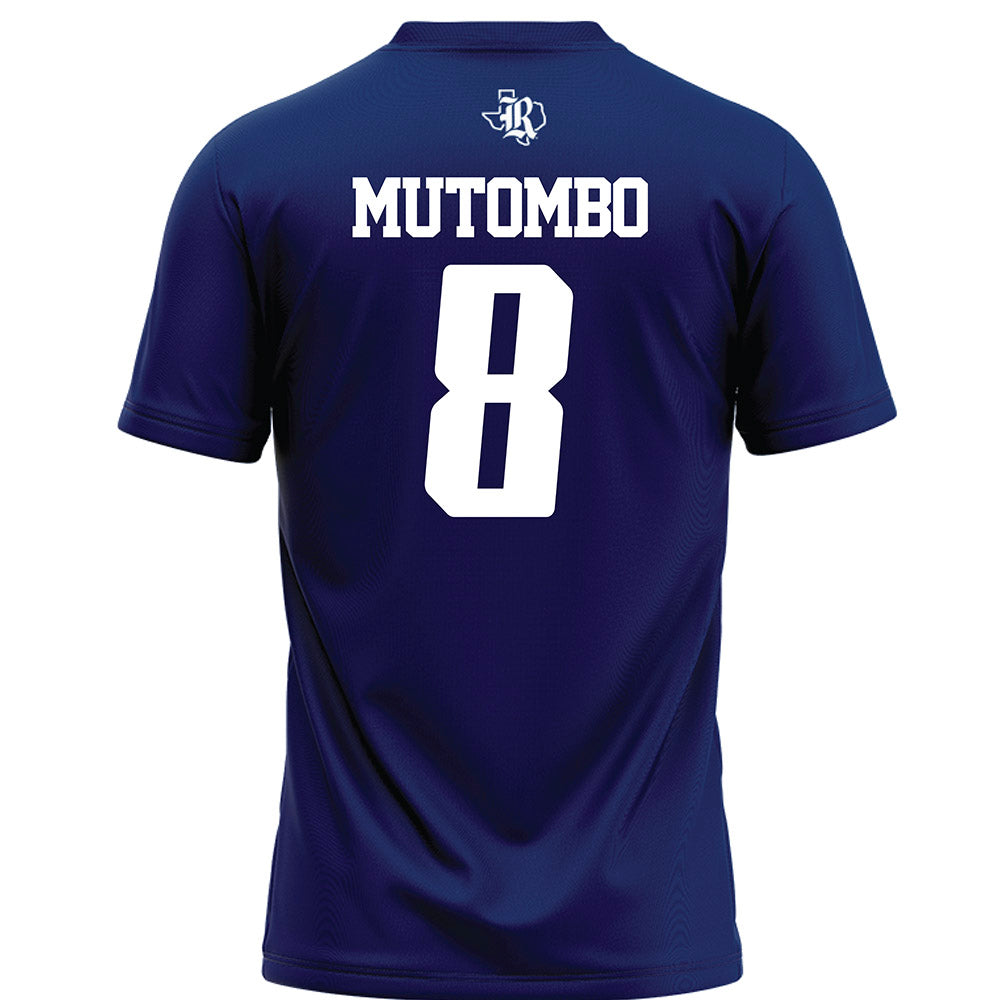 Rice - NCAA Football : Joseph Mutombo - Navy Blue Football Jersey-1