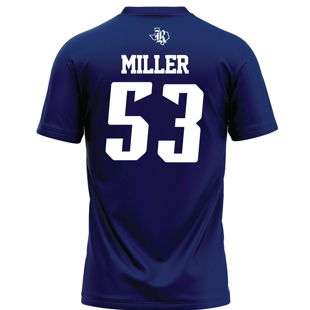 Rice - NCAA Football : Luke Miller - Navy Blue Football Jersey-1