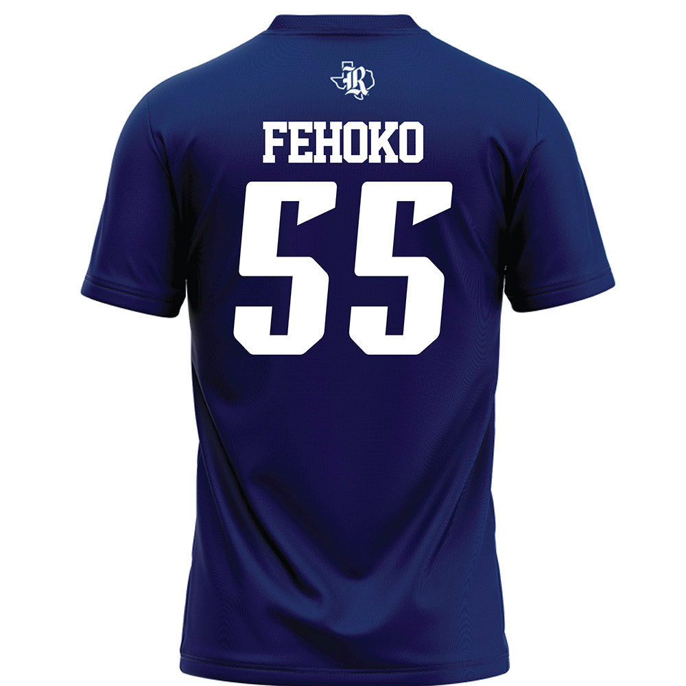 Rice - NCAA Football : Netane Fehoko - Navy Blue Football Jersey-1