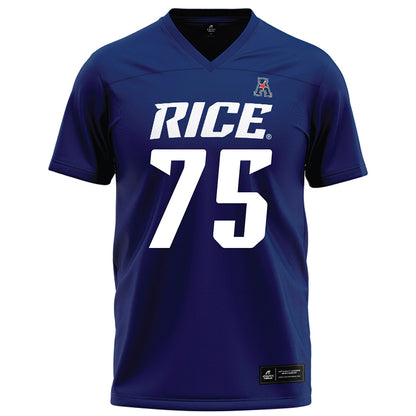 Rice - NCAA Football : Blake Boenisch - Navy Blue Football Jersey-0