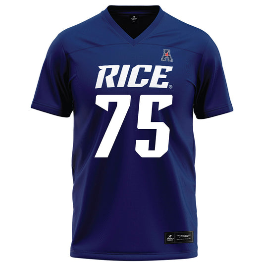 Rice - NCAA Football : Blake Boenisch - Navy Blue Football Jersey-0