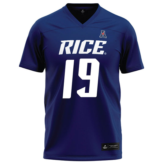 Rice - NCAA Football : Jeremiah Williams - Navy Blue Football Jersey-0