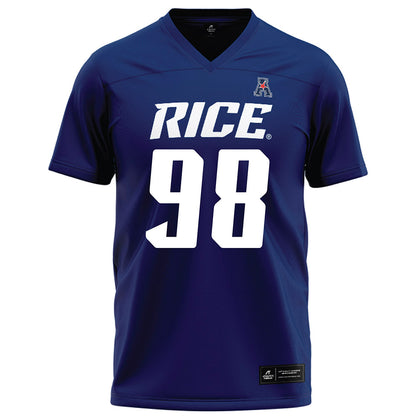 Rice - NCAA Football : Robert Rooks - Navy Blue Football Jersey-0