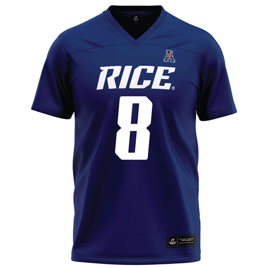Rice - NCAA Football : Joseph Mutombo - Navy Blue Football Jersey-0