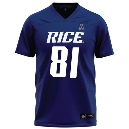 Rice - NCAA Football : Braylen Walker - Navy Blue Football Jersey-0