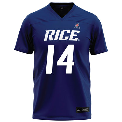 Rice - NCAA Football : Ephraim Dotson - Navy Blue Football Jersey