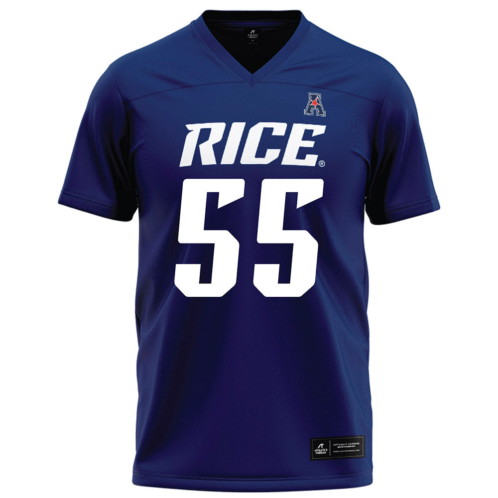 Rice - NCAA Football : Netane Fehoko - Navy Blue Football Jersey-0