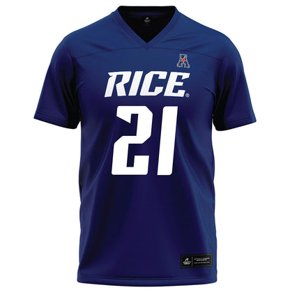 Rice - NCAA Football : Jamarion Clark - Navy Blue Football Jersey-0