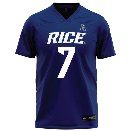 Rice - NCAA Football : Elijah Mojarro - Navy Blue Football Jersey-0