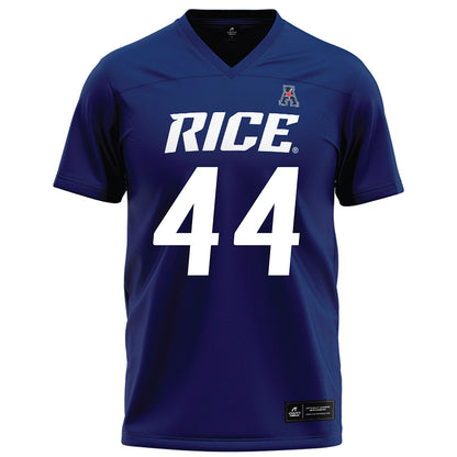 Rice - NCAA Football : Cooper King - Navy Blue Football Jersey-0