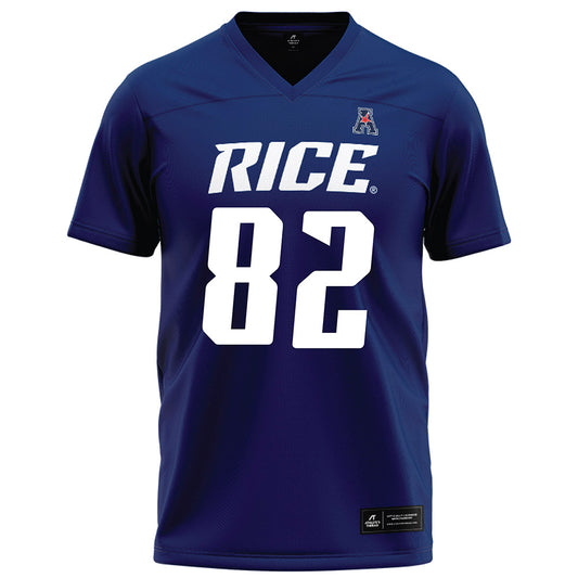 Rice - NCAA Football : Alexander Scherle - Navy Blue Football Jersey-0