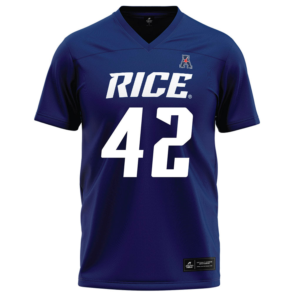 Rice - NCAA Football : DeReyon Jenkins - Navy Blue Football Jersey-0