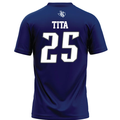 Rice - NCAA Football : Blaise Tita - Navy Blue Football Jersey-1