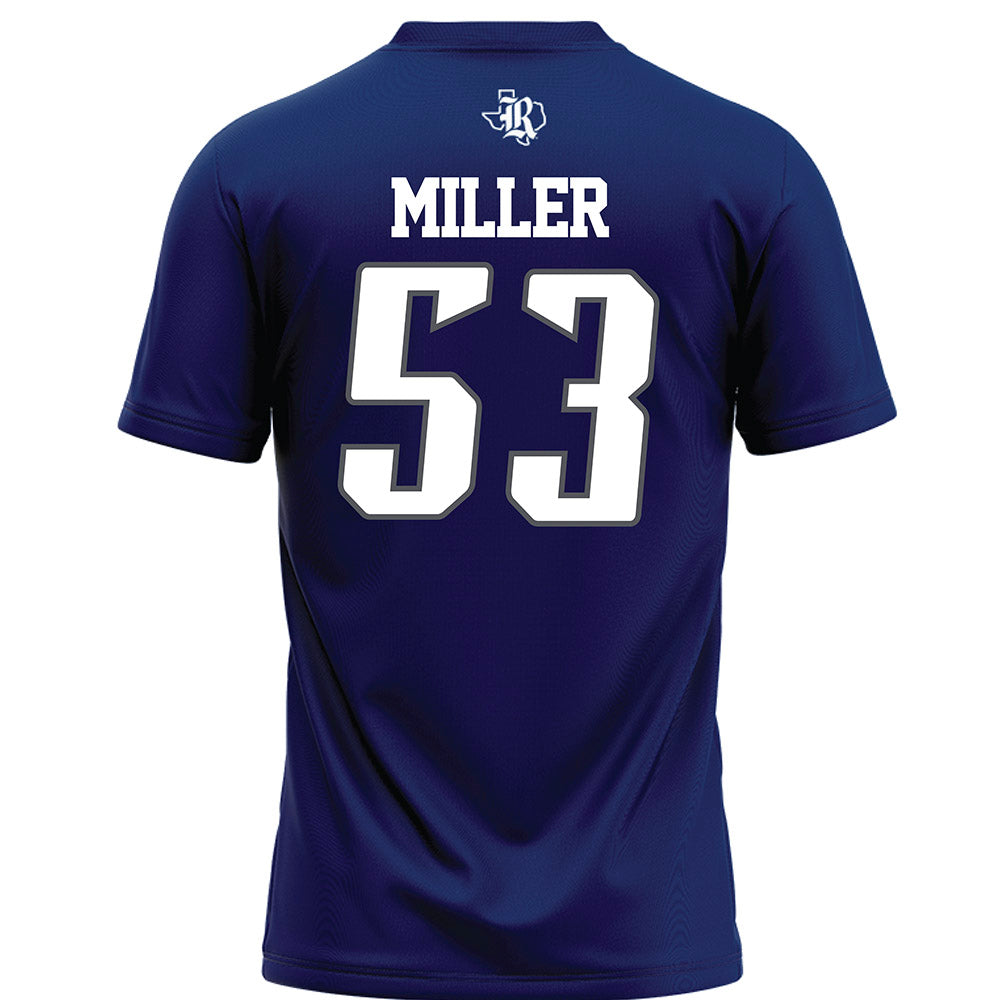 Rice - NCAA Football : Luke Miller - Navy Blue Football Jersey-1