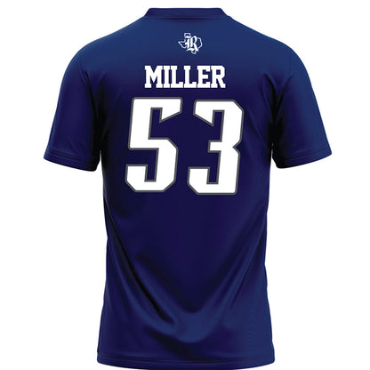 Rice - NCAA Football : Luke Miller - Navy Blue Football Jersey-1