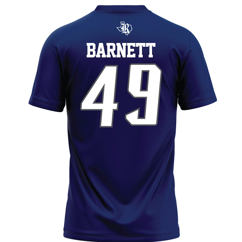 Rice - NCAA Football : Micah Barnett - Navy Blue Football Jersey-1