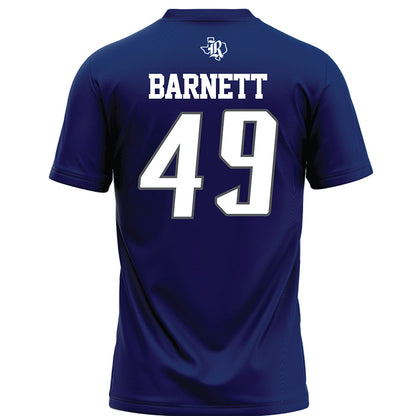 Rice - NCAA Football : Micah Barnett - Navy Blue Football Jersey-1