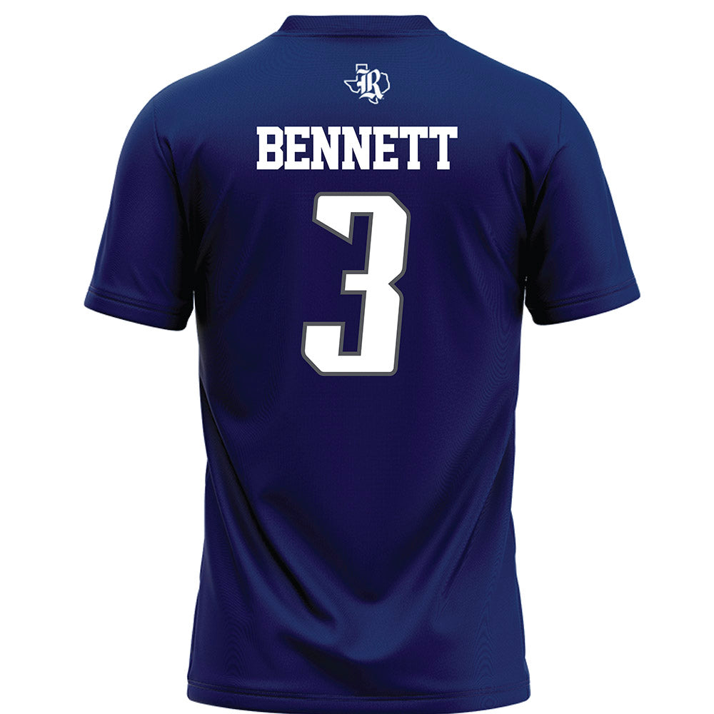 Rice - NCAA Football : Coleman Bennett - Navy Blue Football Jersey