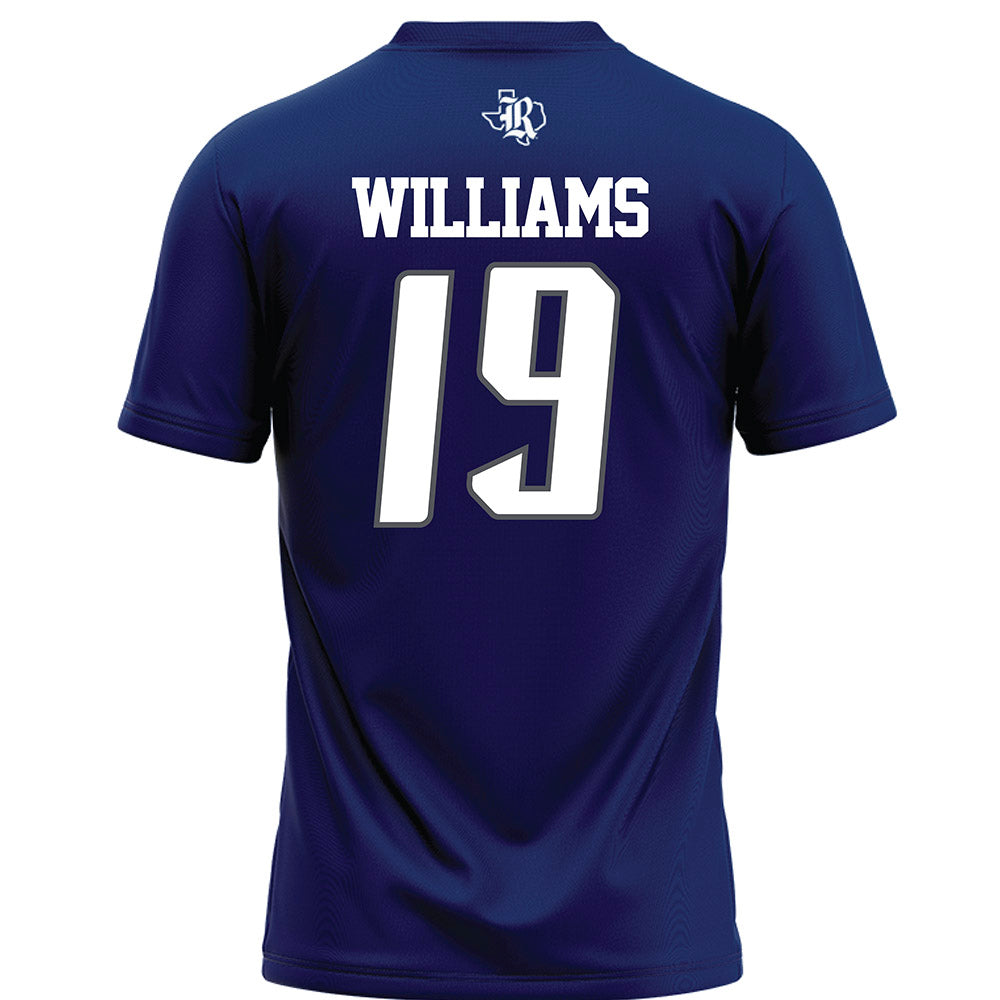 Rice - NCAA Football : Jeremiah Williams - Navy Blue Football Jersey-1