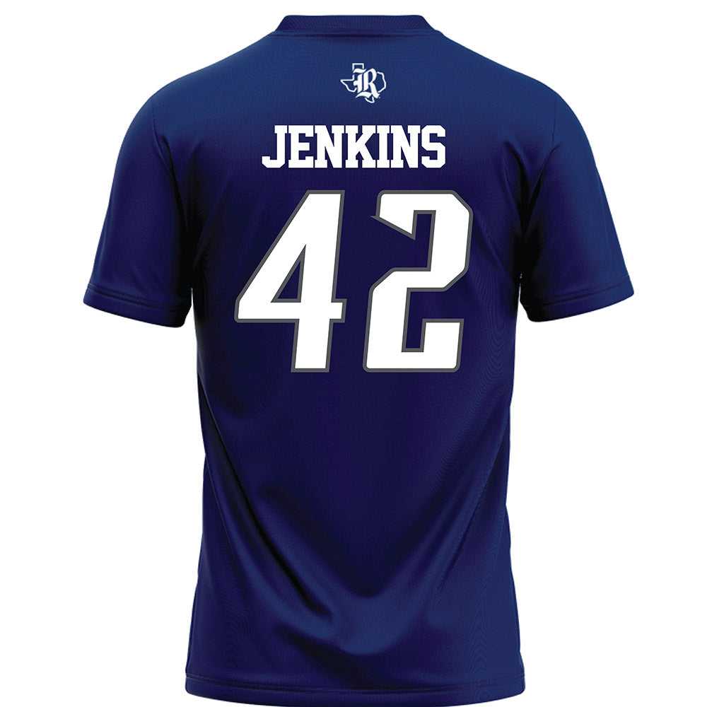 Rice - NCAA Football : DeReyon Jenkins - Navy Blue Football Jersey-1