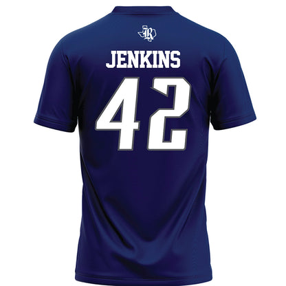 Rice - NCAA Football : DeReyon Jenkins - Navy Blue Football Jersey-1