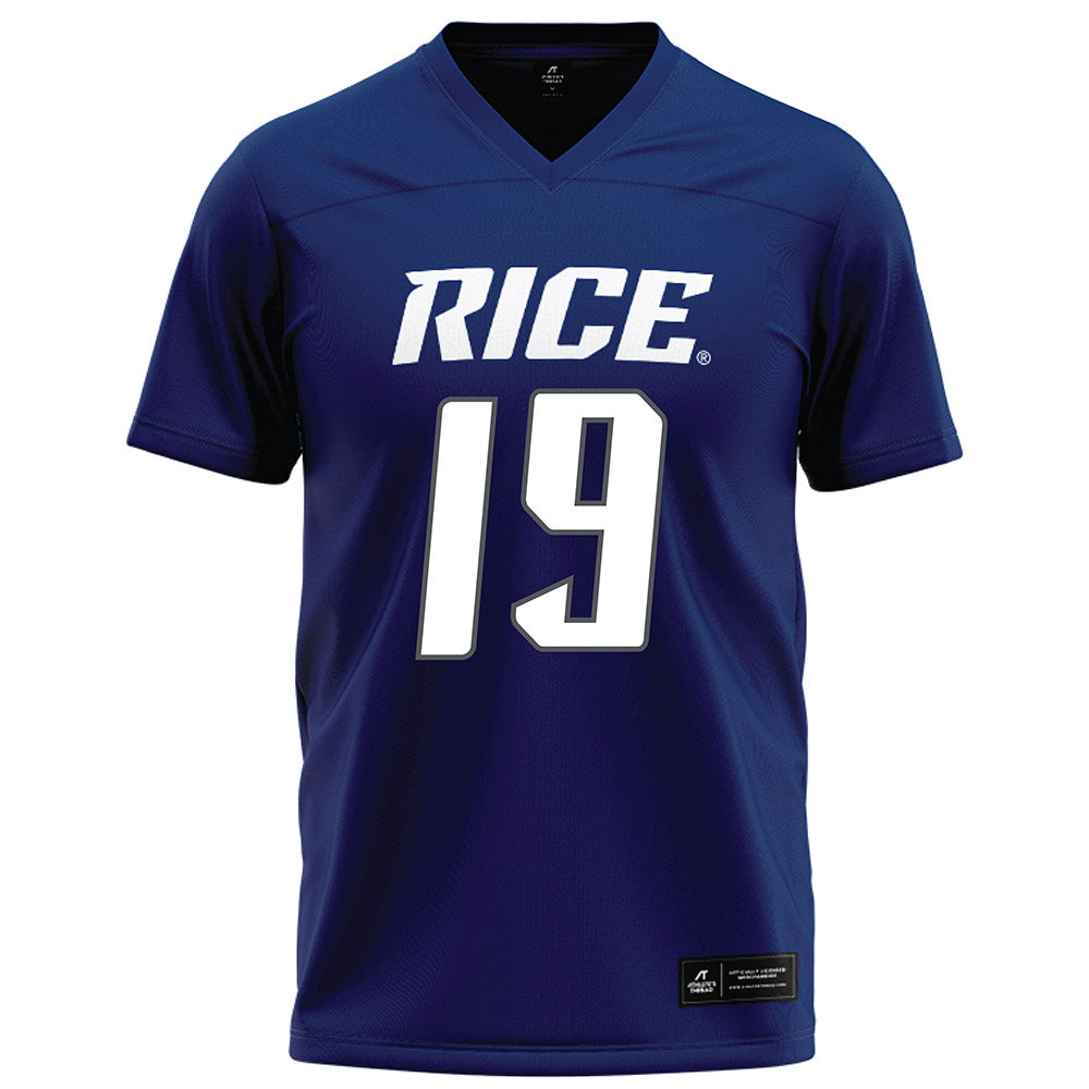 Rice - NCAA Football : Jeremiah Williams - Navy Blue Football Jersey-0