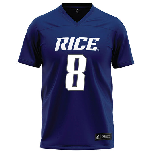 Rice - NCAA Football : Joseph Mutombo - Navy Blue Football Jersey-0