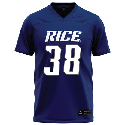 Rice - NCAA Football : Shepherd Bowling - Navy Blue Football Jersey-0