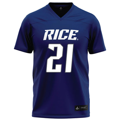 Rice - NCAA Football : Jamarion Clark - Navy Blue Football Jersey-0