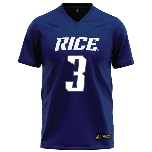 Rice - NCAA Football : Coleman Bennett - Navy Blue Football Jersey