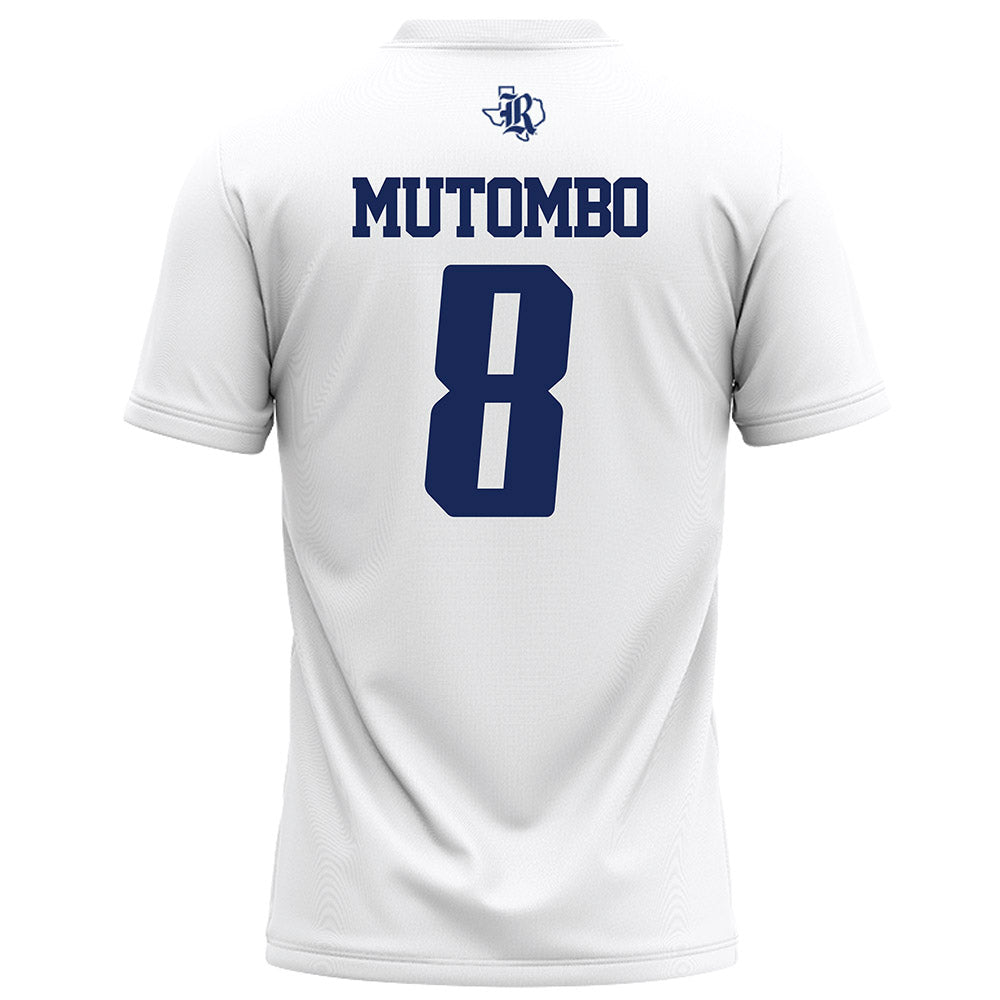 Rice - NCAA Football : Joseph Mutombo - White Football Jersey-1