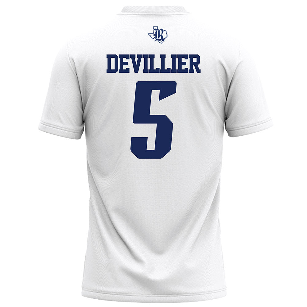 Rice - NCAA Football : Drew Devillier - White Football Jersey-1