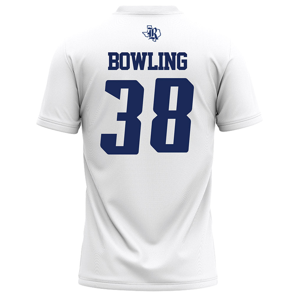 Rice - NCAA Football : Shepherd Bowling - White Football Jersey-1