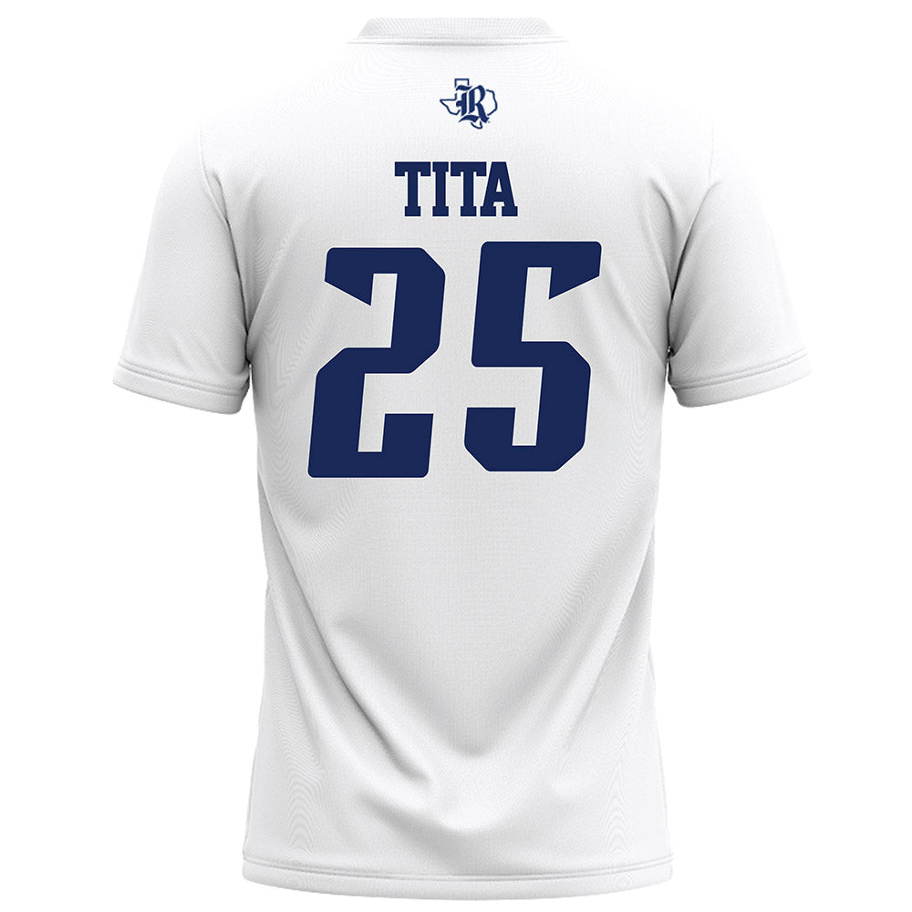 Rice - NCAA Football : Blaise Tita - White Football Jersey-1