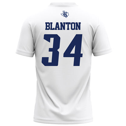 Rice - NCAA Football : Kaleb Blanton - White Football Jersey-1