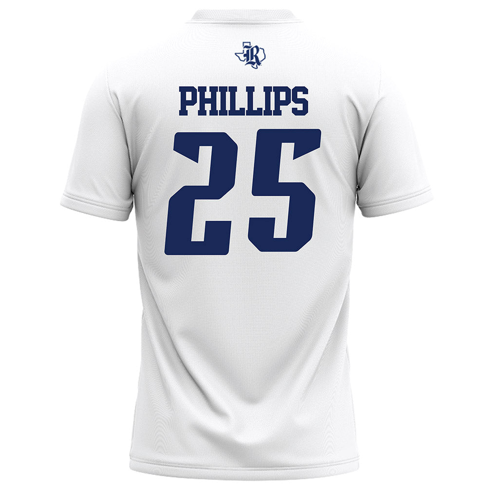 Rice - NCAA Football : Rhys Phillips - White Football Jersey-1