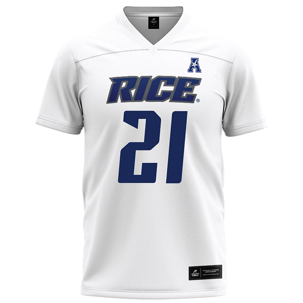 Rice - NCAA Football : Jamarion Clark - White Football Jersey-0
