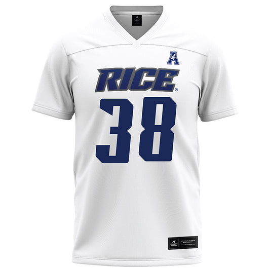 Rice - NCAA Football : Shepherd Bowling - White Football Jersey-0