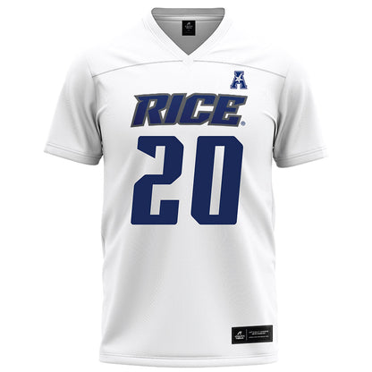 Rice - NCAA Football : Bailey Fletcher - White Football Jersey