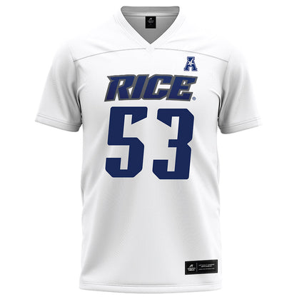 Rice - NCAA Football : Luke Miller - White Football Jersey-0