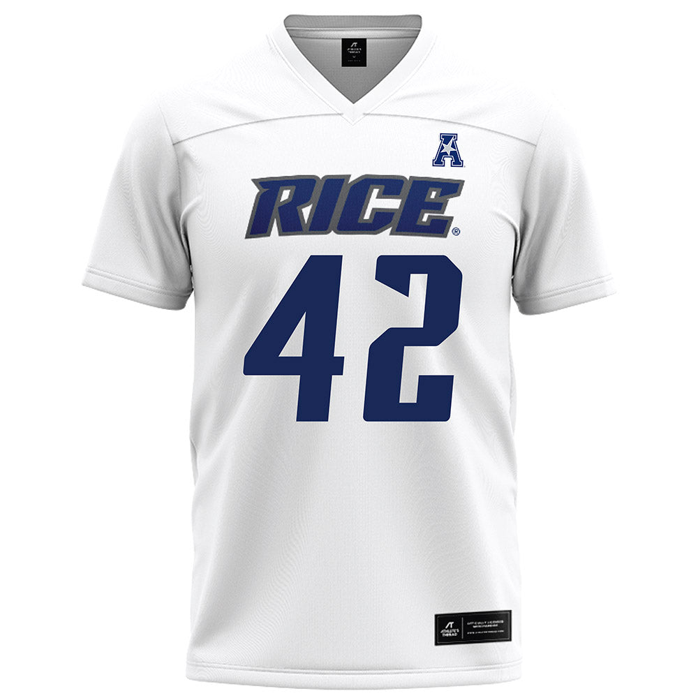 Rice - NCAA Football : DeReyon Jenkins - White Football Jersey-0