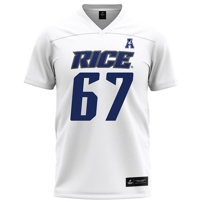 Rice - NCAA Football : Luke Needham - White Football Jersey-0